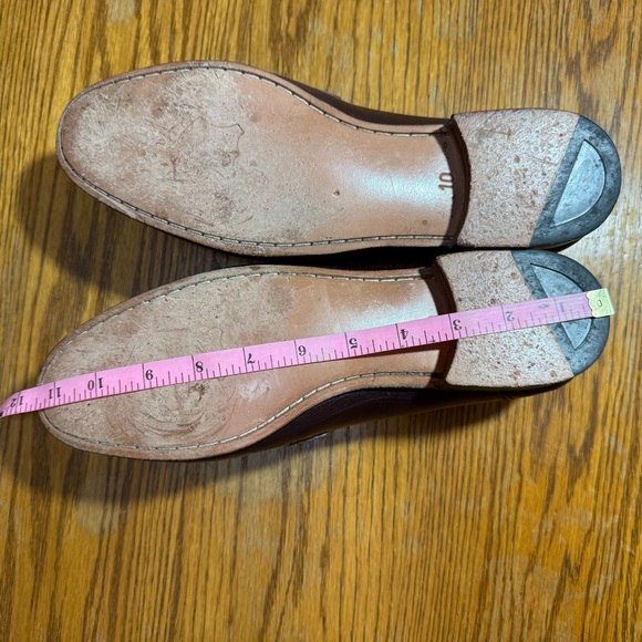 GH Bass & CO Brown/Burgundy Loafers Tassel Buckle Strap 10M All Leather - Picture 10 of 11